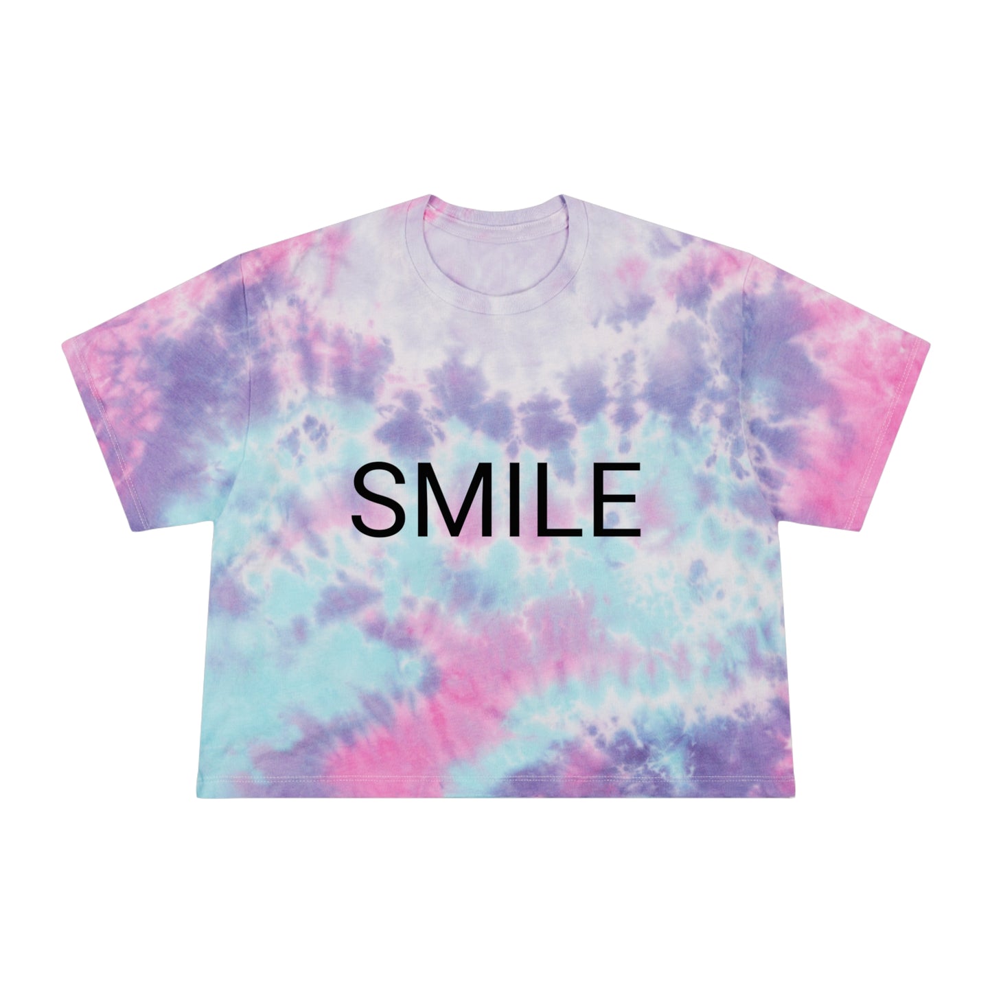 T-shirt court tie-dye pour femme SMILE
