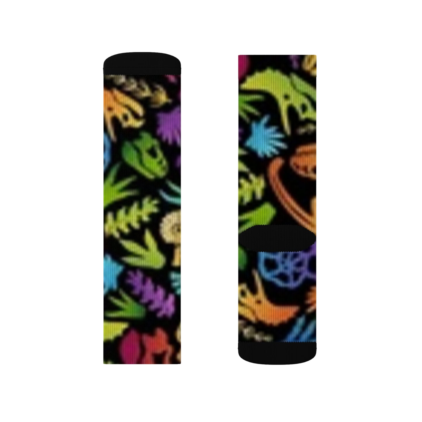 Colorful Nature-Dinosaur/ Vibrant Patterned Socks for Gifts, Homewear, Eco-Friendly, Fashion, Holiday Apparel