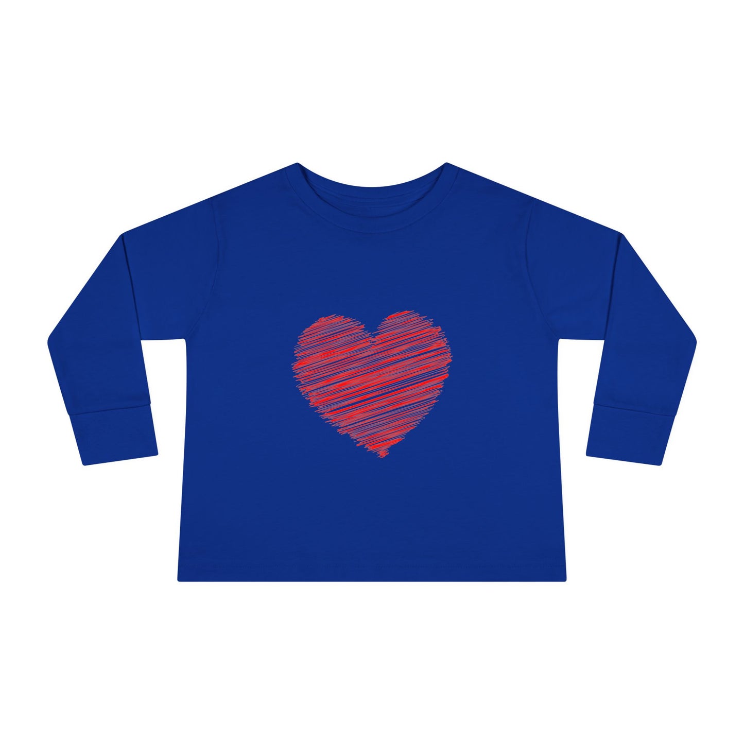 Heart & Pup Toddler Long Sleeve T-shirt | Cute Kids Shirt, Dog Lover Gift, Valentine's Day, Heart Shirt, Playful Toddler Apparel