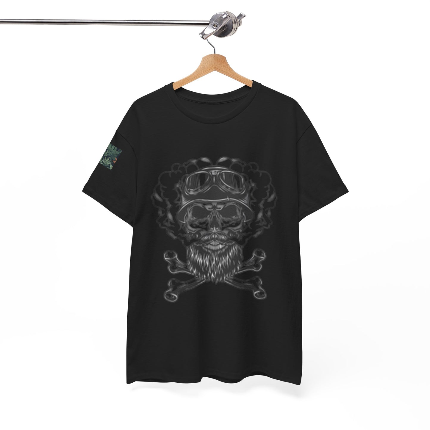 Skull & Marijuana T-shirt, Unisex Tees for Cannabis Lovers, Gift for Smokers, Halloween Costume, Streetwear Fashion