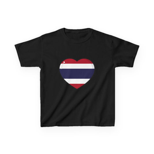 T-shirt « Les enfants adorent la Thaïlande » : un joli motif cœur pour les jeunes voyageurs