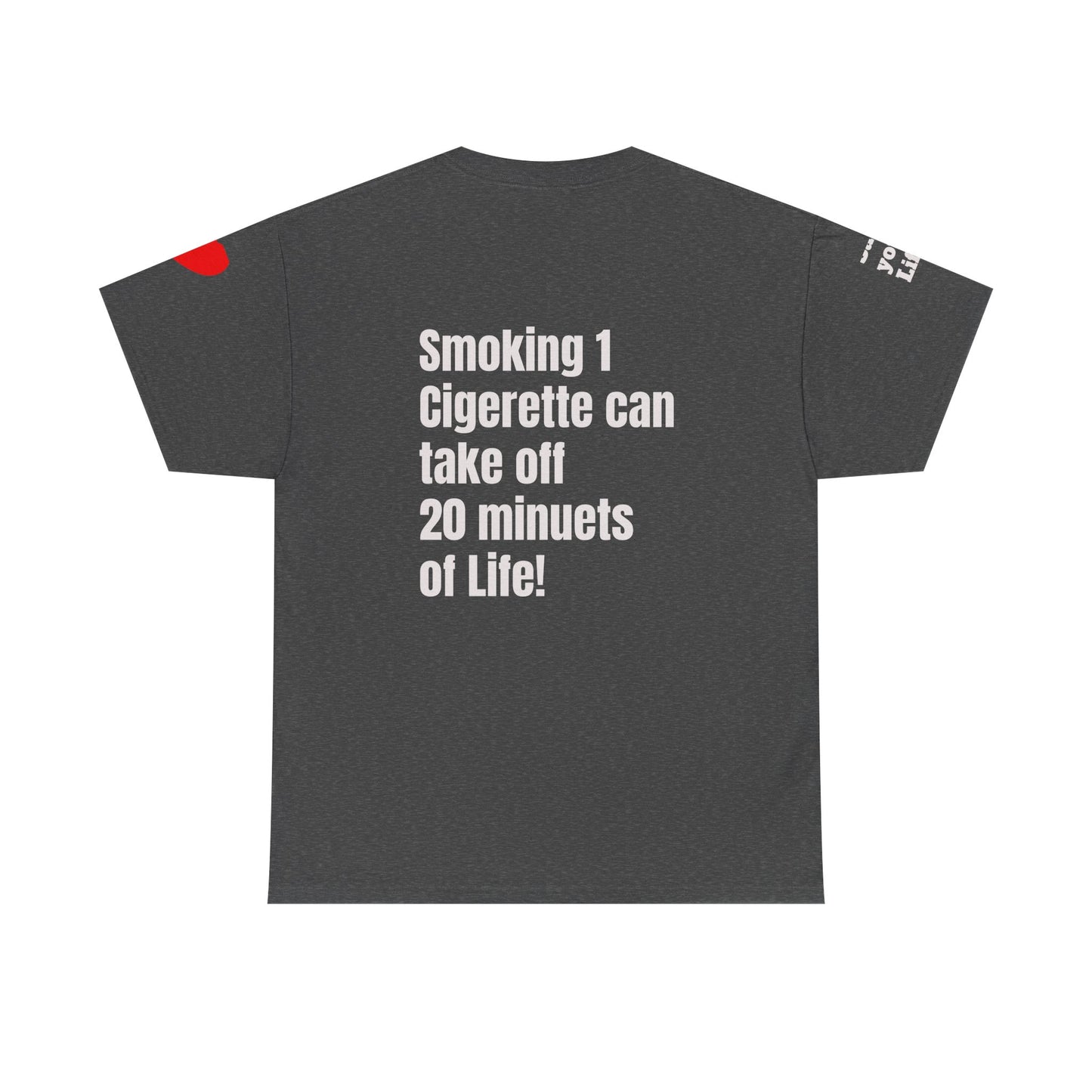 No Smoking Message T-shirt, Unisex Anti-Smoking Tee, Casual Statement Shirt, Gift for Smokers, Awareness Apparel, Health Conscious Clothing