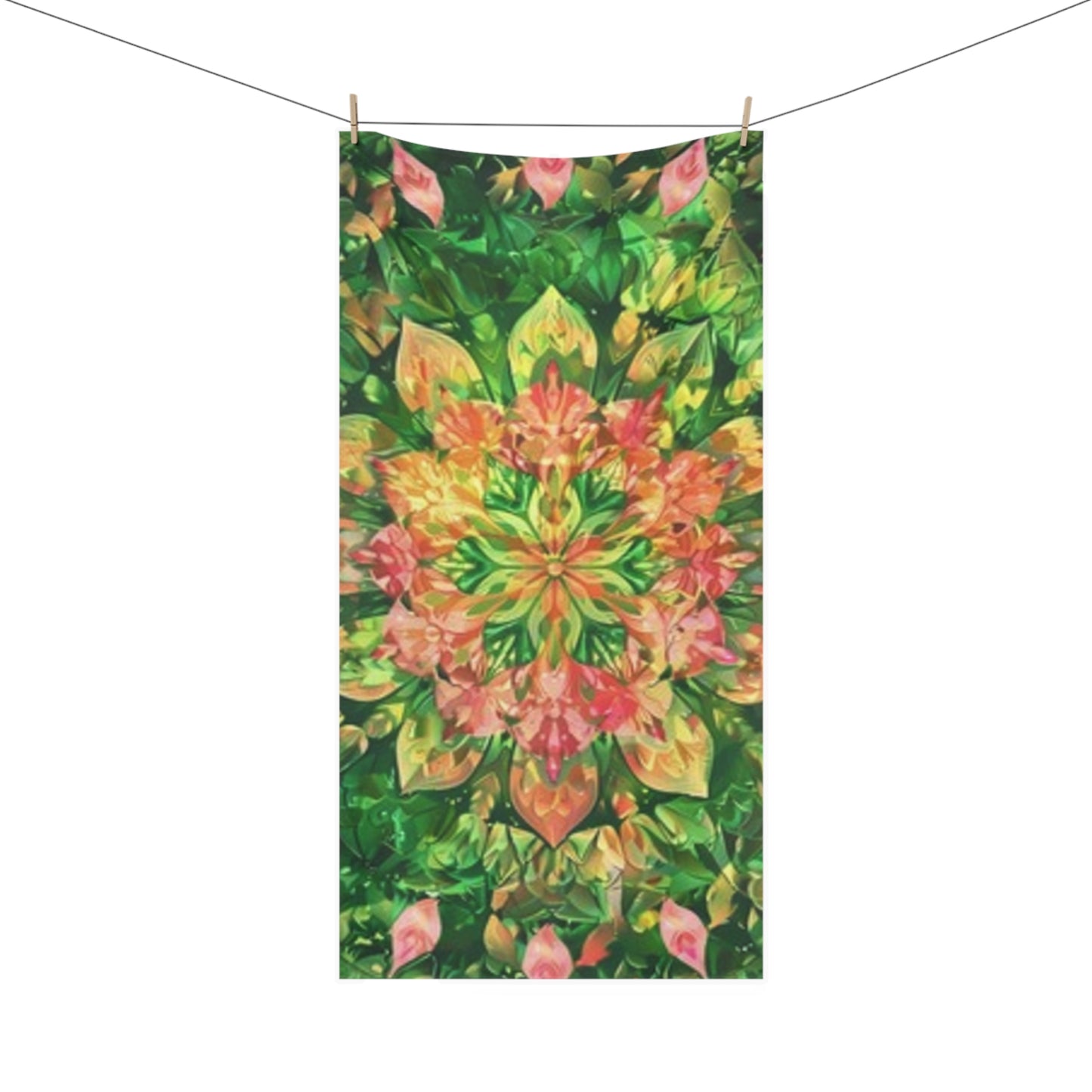 Vibrant Floral Mink-Cotton Towel, Beach Towel, Bath Towel, Gift for Her, Pool Accessory, Home Decor