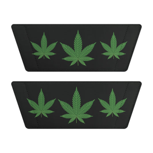 Women's Sandals Marijuana Leaves Black Background