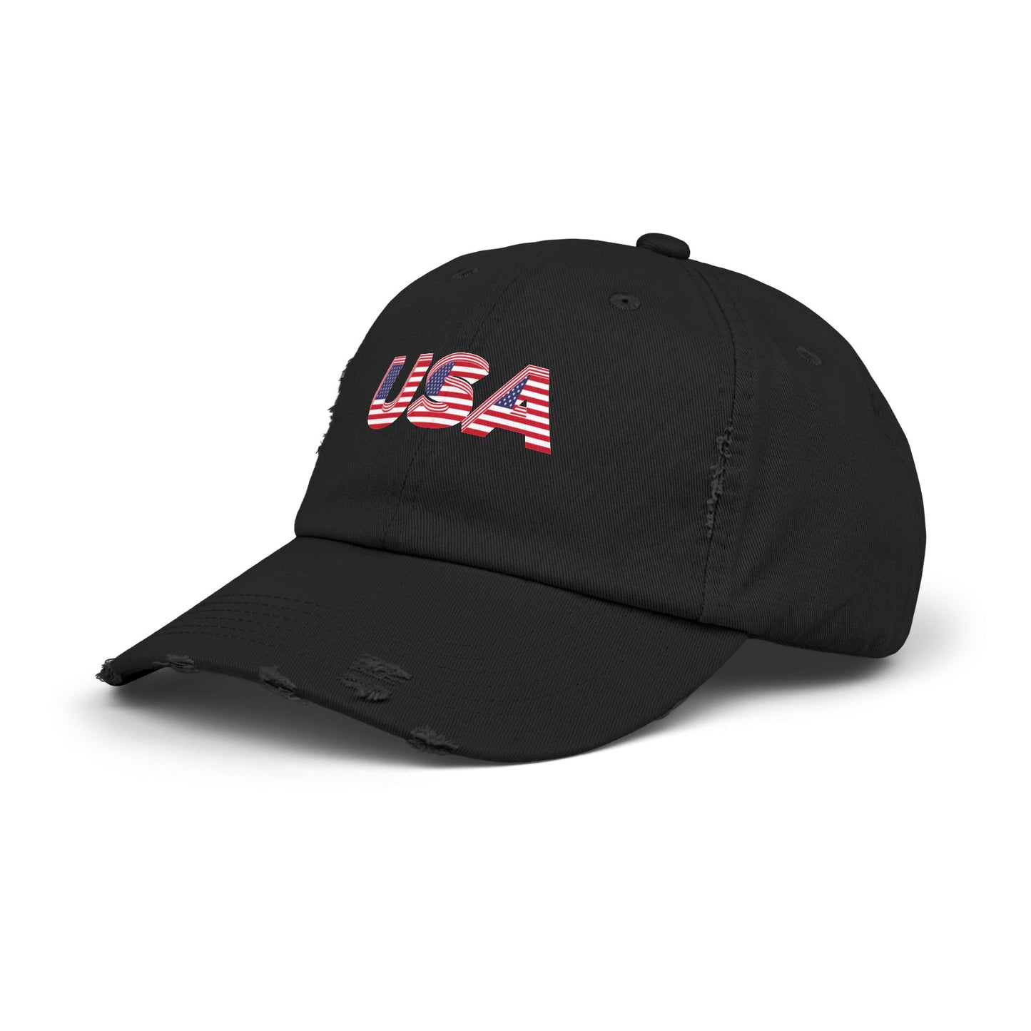 Gorra unisex desgastada con diseño de bandera de EE. UU., perfecta para el Día de la Independencia y para uso diario. 