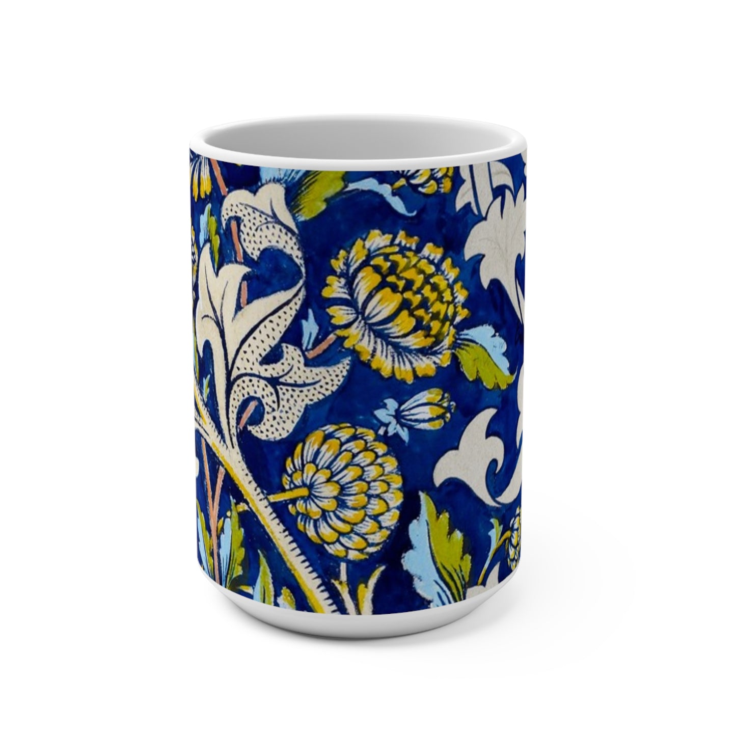 Taza 15oz Flores Azules Gran Regalo💜