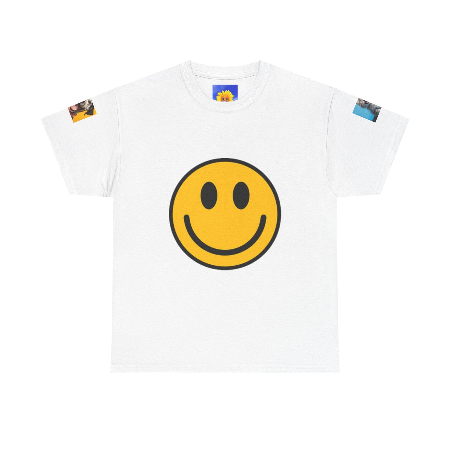 Smiley Face Unisex Heavy Cotton Tee - Cheerful Graphic T-Shirt for Casual Wear