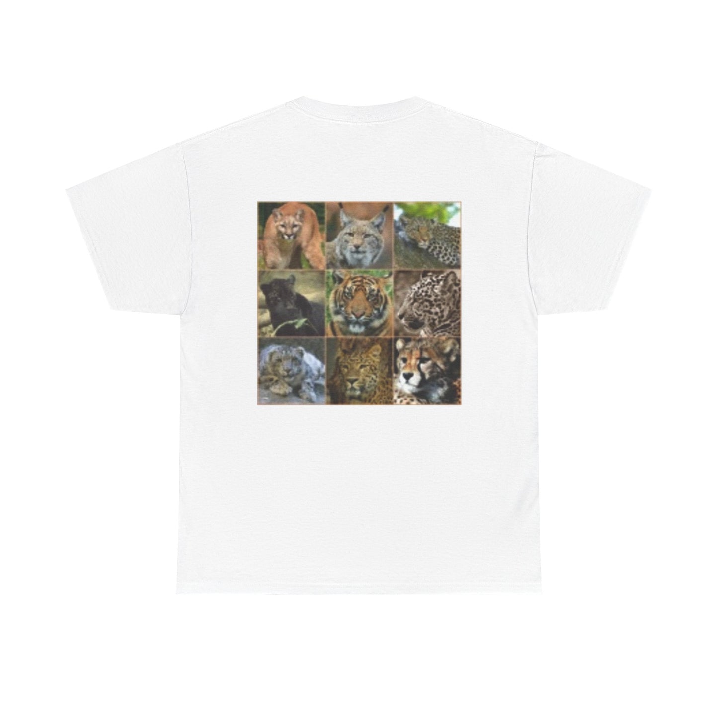 Camiseta unisex de algodón grueso para amantes de la vida silvestre - Diseño de leopardo feroz 