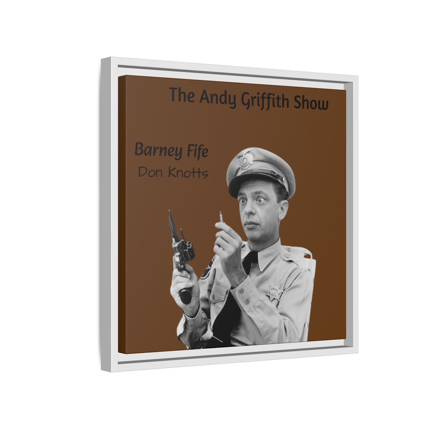 Wall Art Frames Andy Griffith Show Barney Fife looking at Bullet