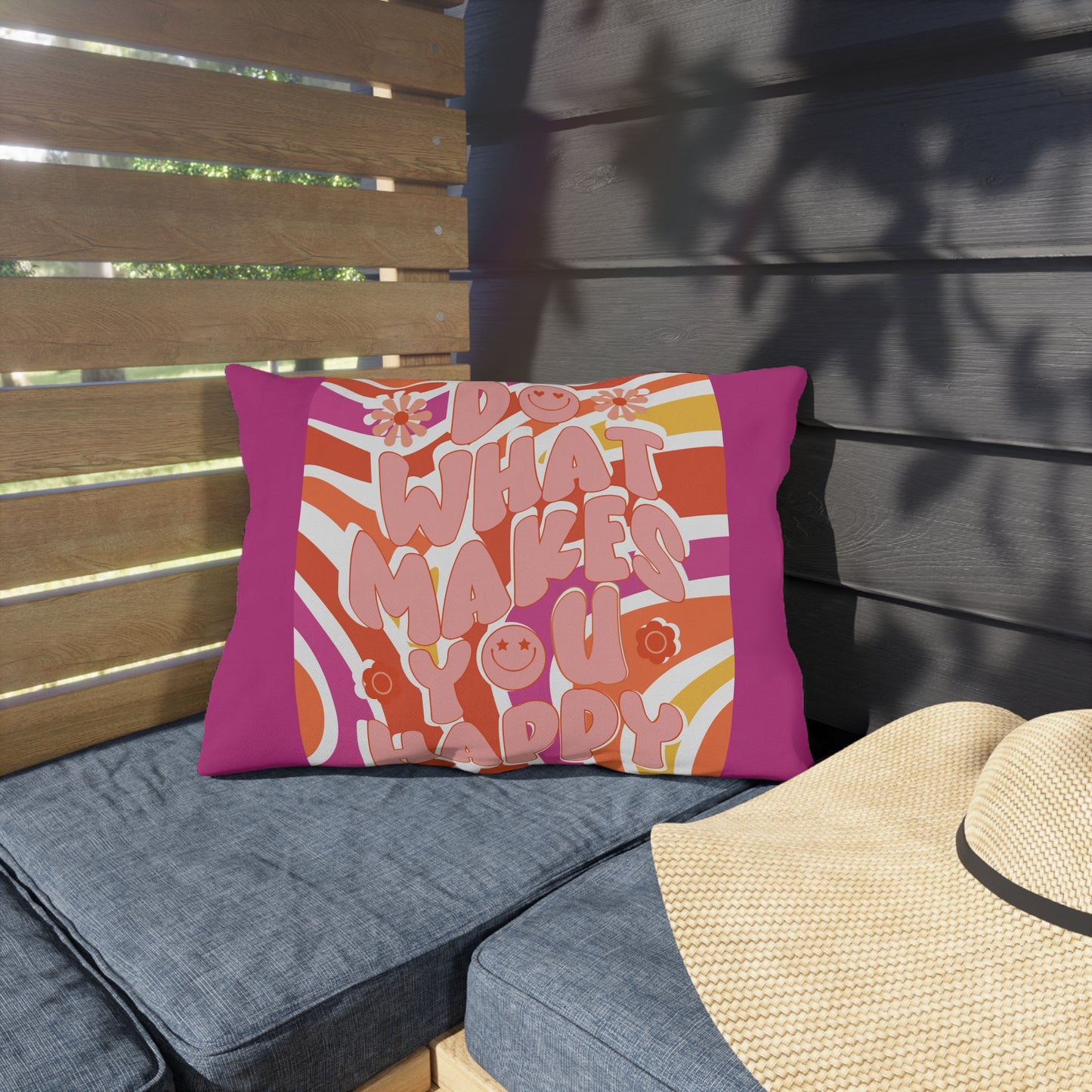 Do What Makes You Happy Outdoor Pillows