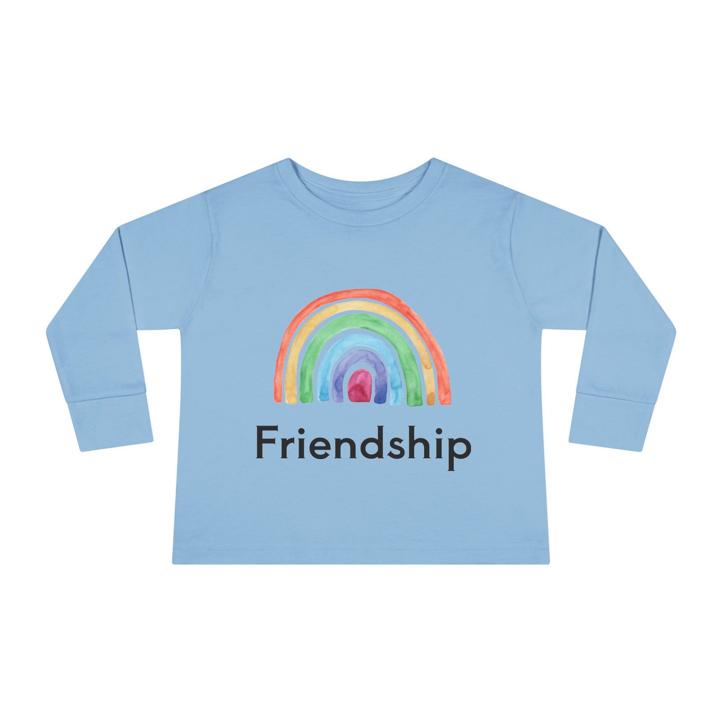 Rainbow ‘Friendship’ Patriotic Cat Toddler Long Sleeve T-shirt Fabulous Gift!