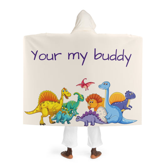 Couverture à capuche Sherpa Dinosaures Ton mon pote