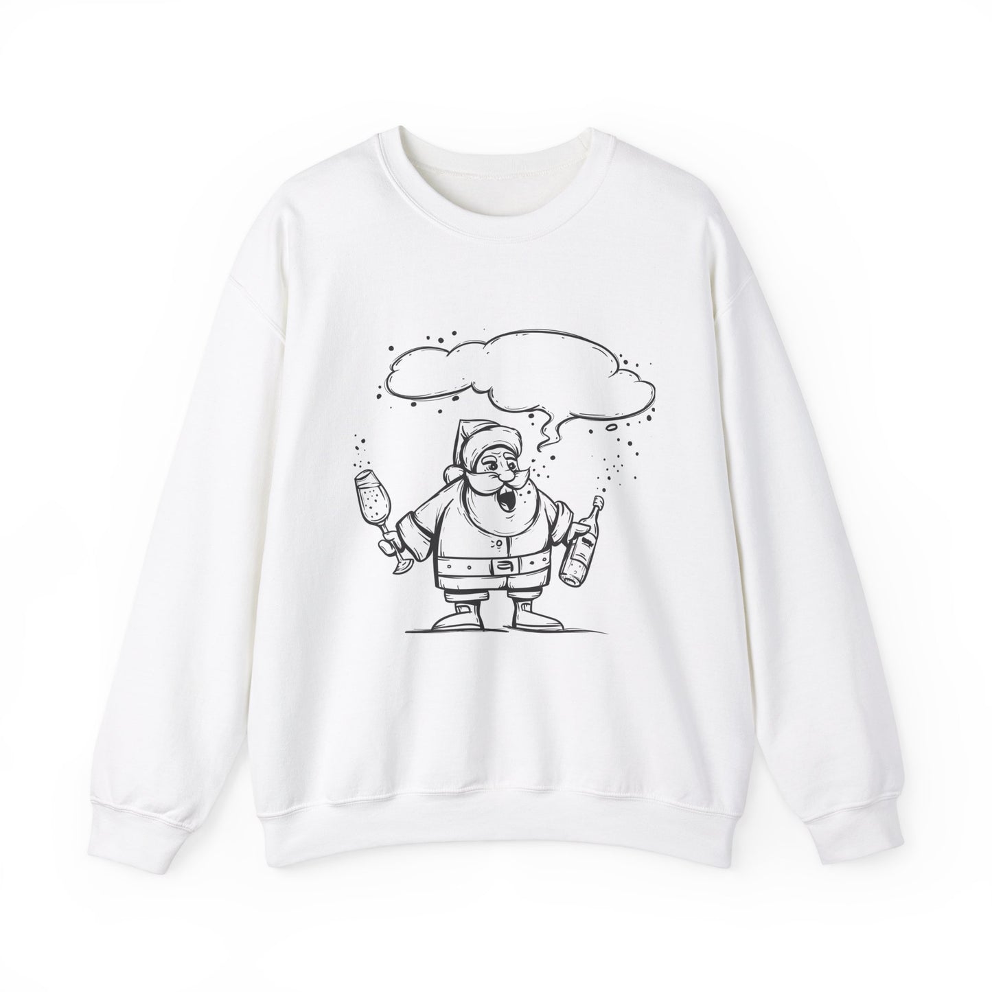 Sweatshirt Santa Claus Drinking Wine