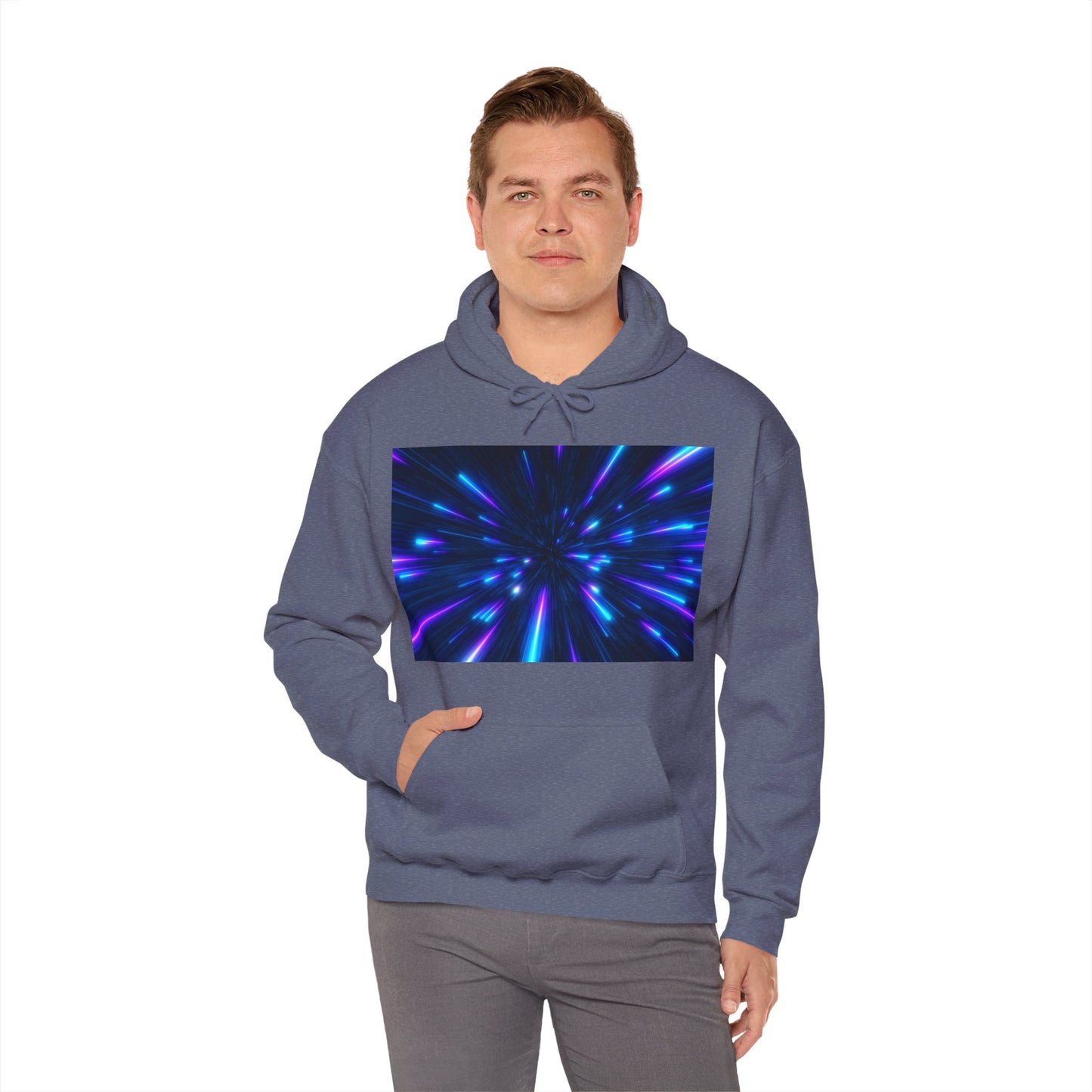 Sudadera con capucha azul