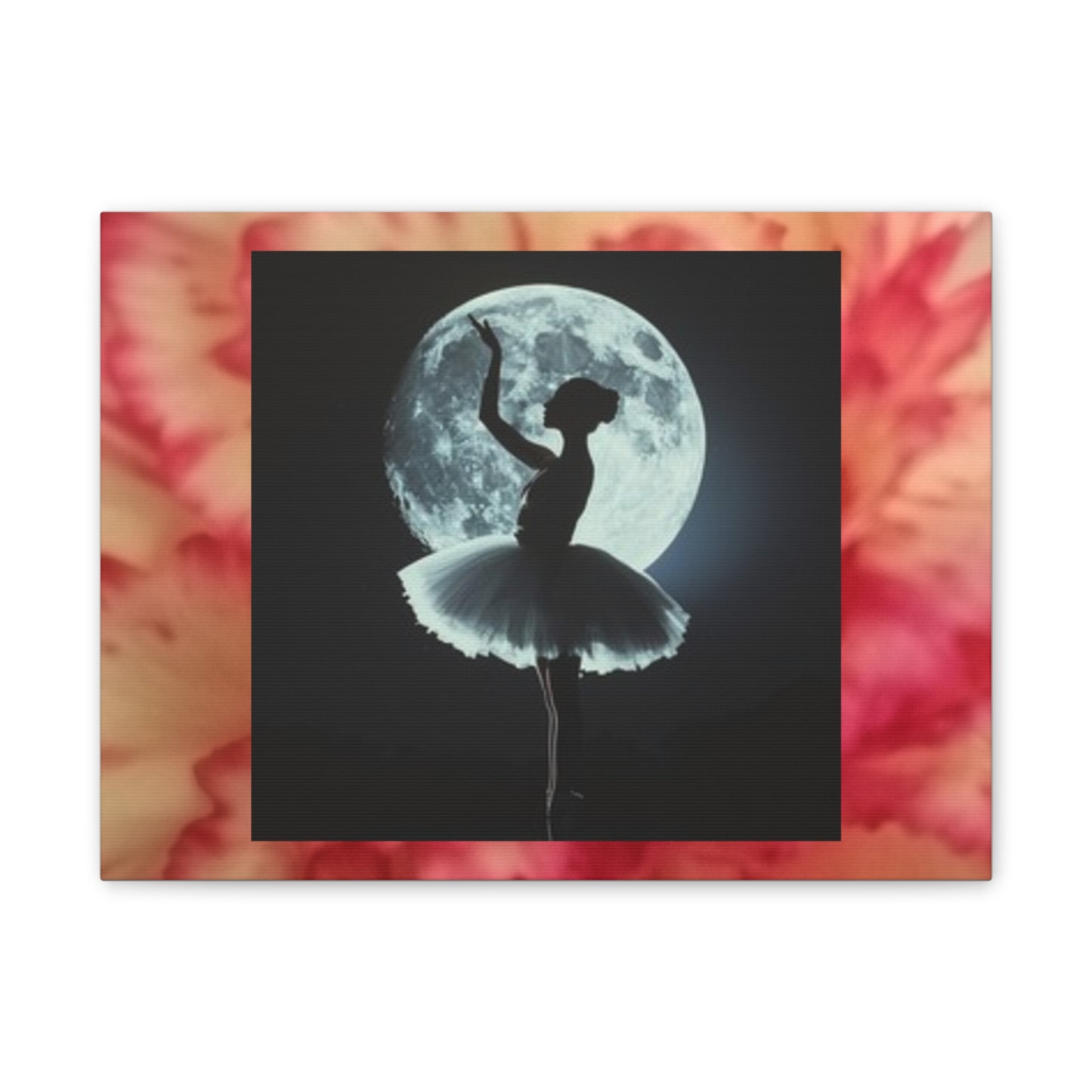 Ballet Moon Canvas Art Print, Ethereal Ballerina Decor, Perfect for Dance Studios, Home Decoration, Gift for Dancers, Wall Art