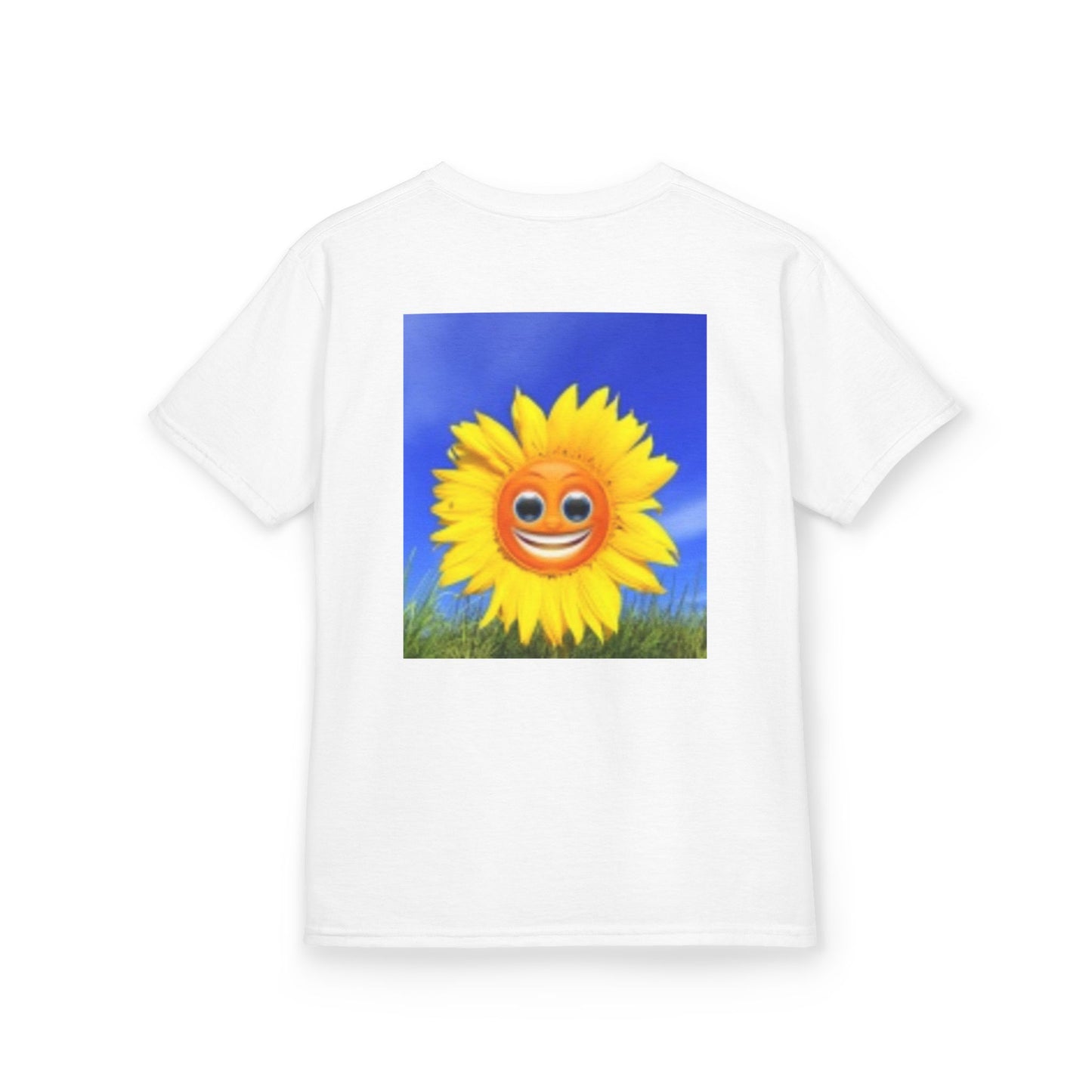 Kids Emoji Happy Sun Black Cat T-shirt