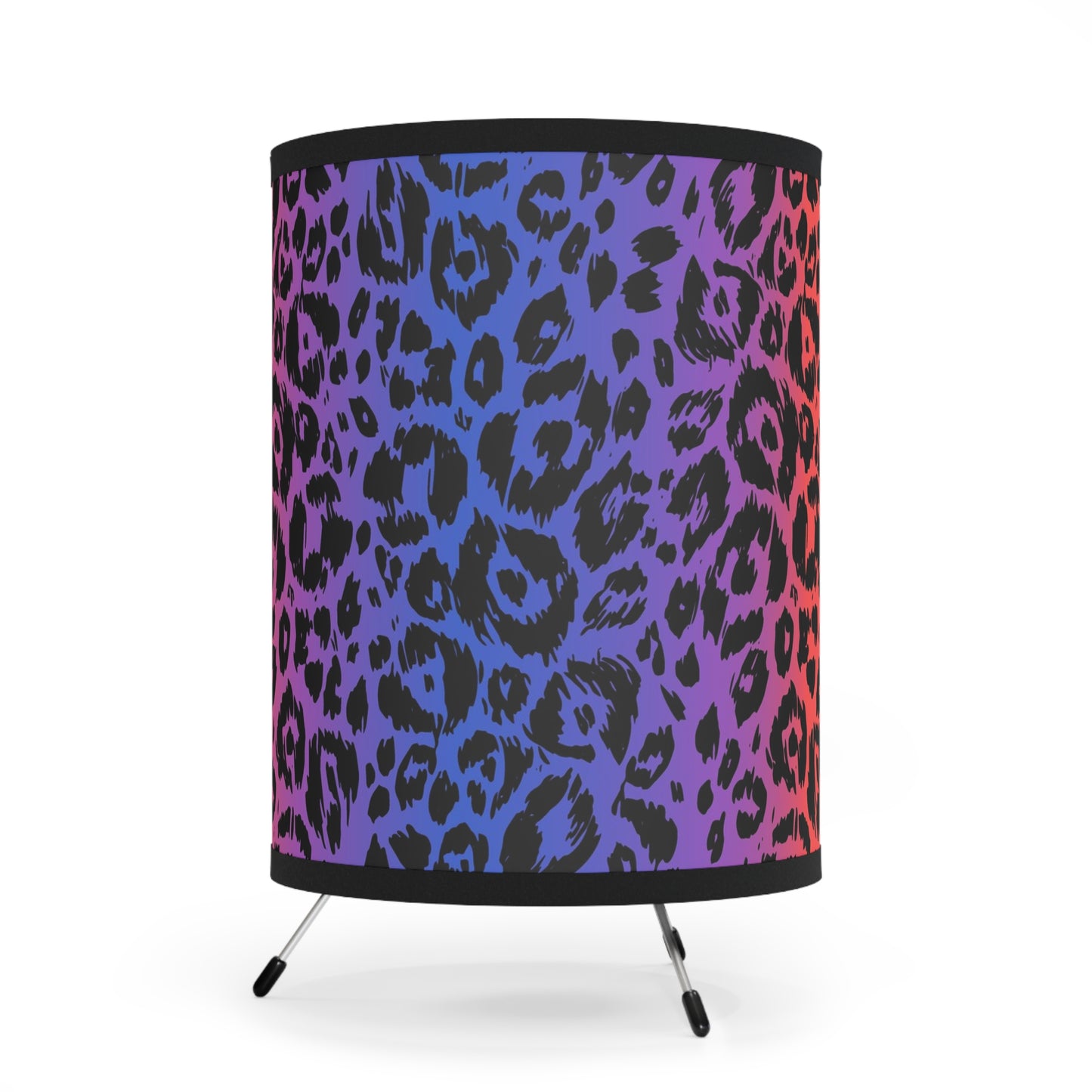 Vibrant Leopard Print Tripod Lamp - High-Res Shade - Perfect for Home Decor