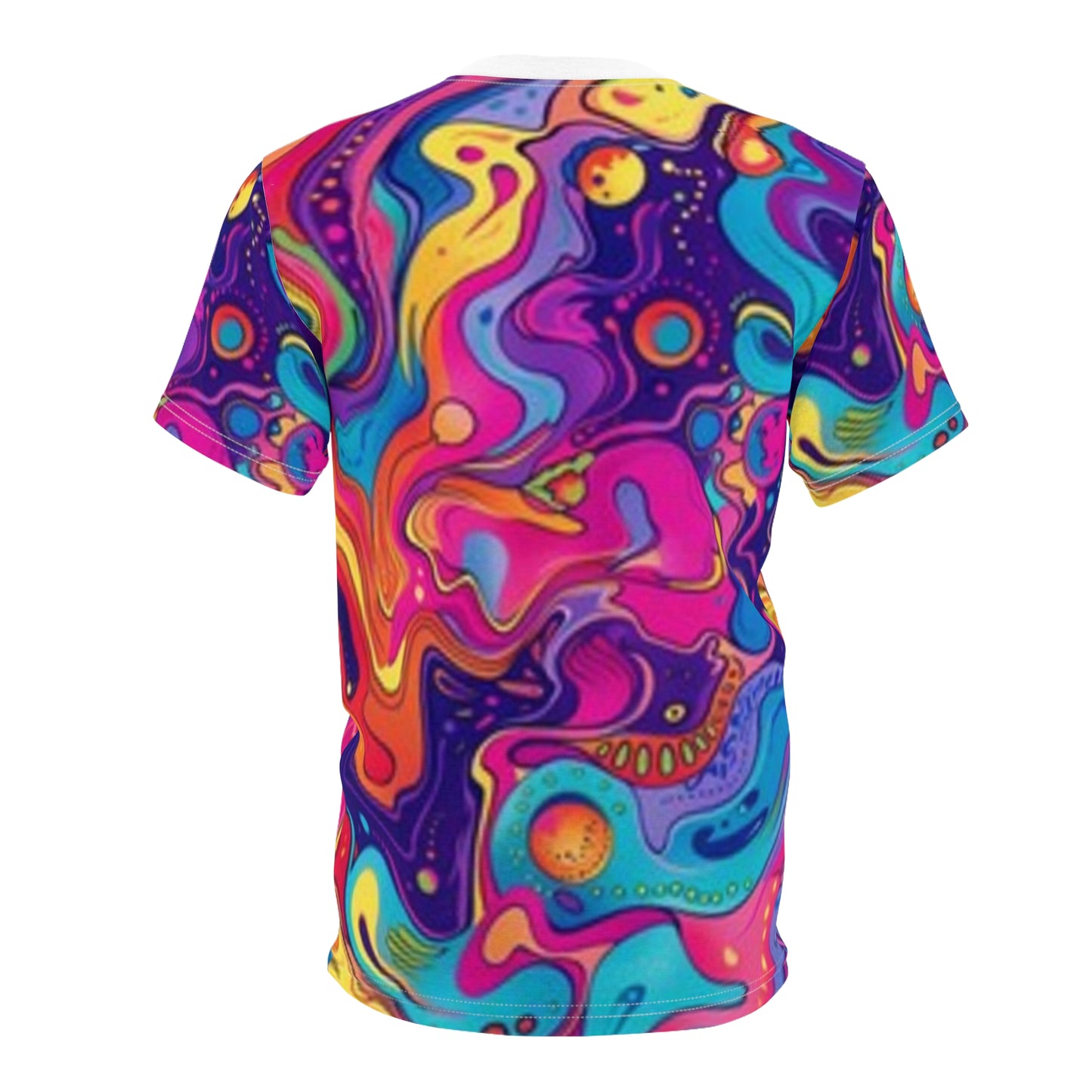 Pijama abstracto vibrante: camisa psicodélica colorida para almas creativas