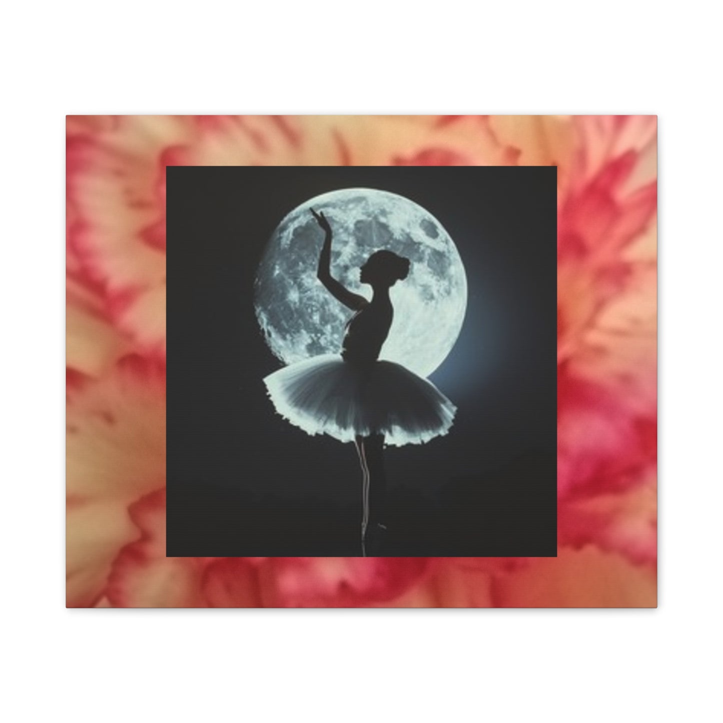 Ballet Moon Canvas Art Print, Ethereal Ballerina Decor, Perfect for Dance Studios, Home Decoration, Gift for Dancers, Wall Art