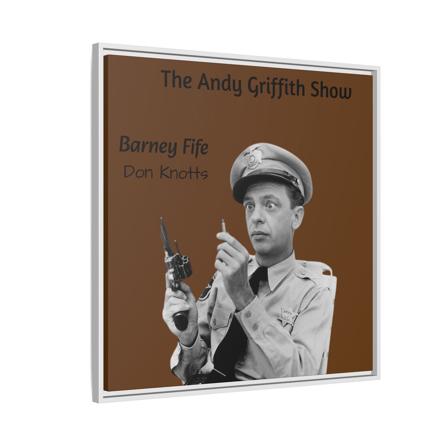 Wall Art Frames Andy Griffith Show Barney Fife looking at Bullet
