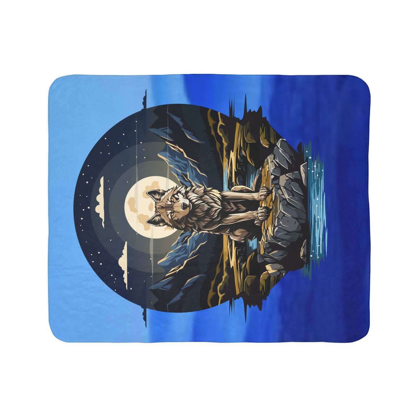 Couverture polaire Sherpa Cozy Wolf - Parfaite pour les amoureux de la nature