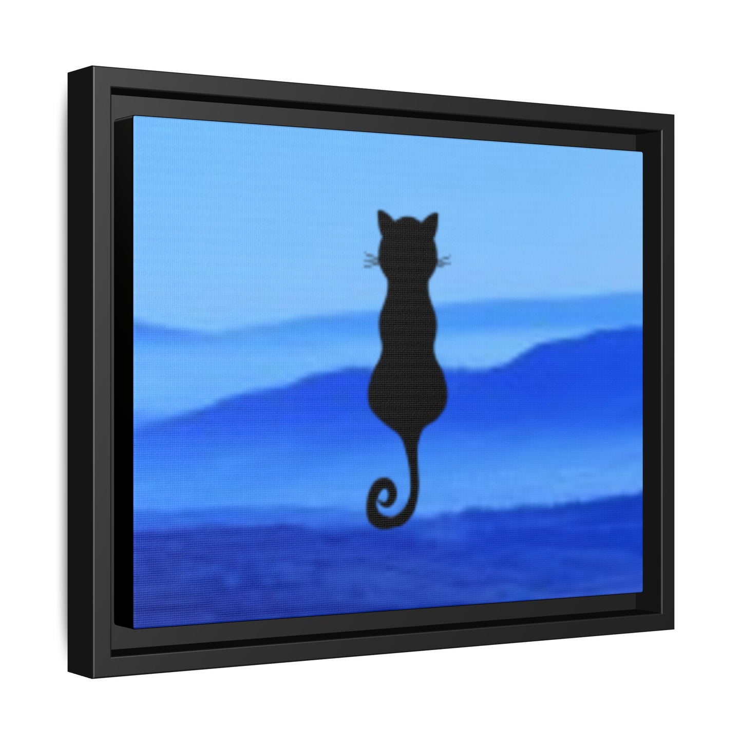 Framed Cat Silhouette Art Print, Wall Decor, Cat Lover Gift, Home Office Art, Pet Memorial