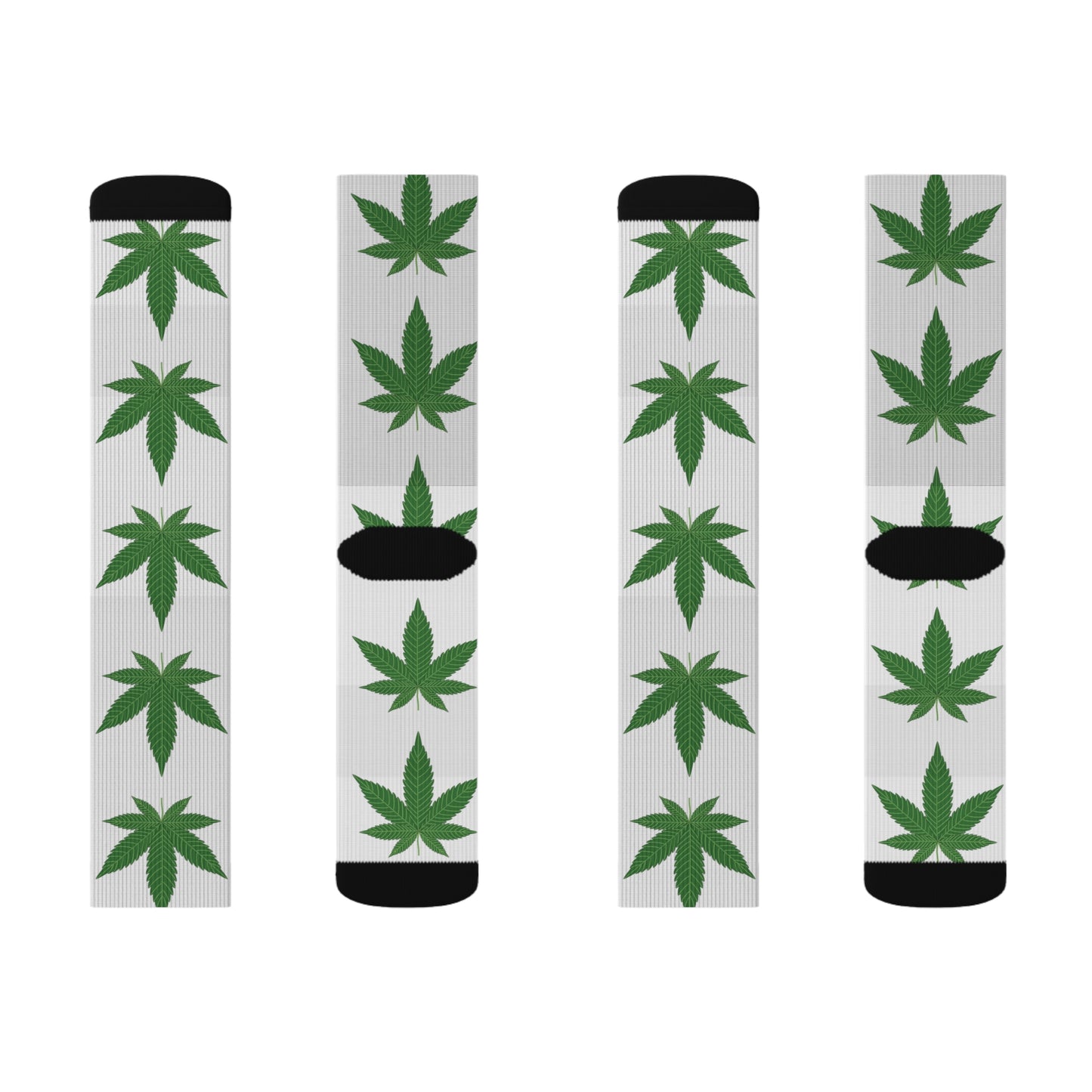 Chaussettes tendance à motif feuille de cannabis | Chaussures confortables à sublimation pour le quotidien 