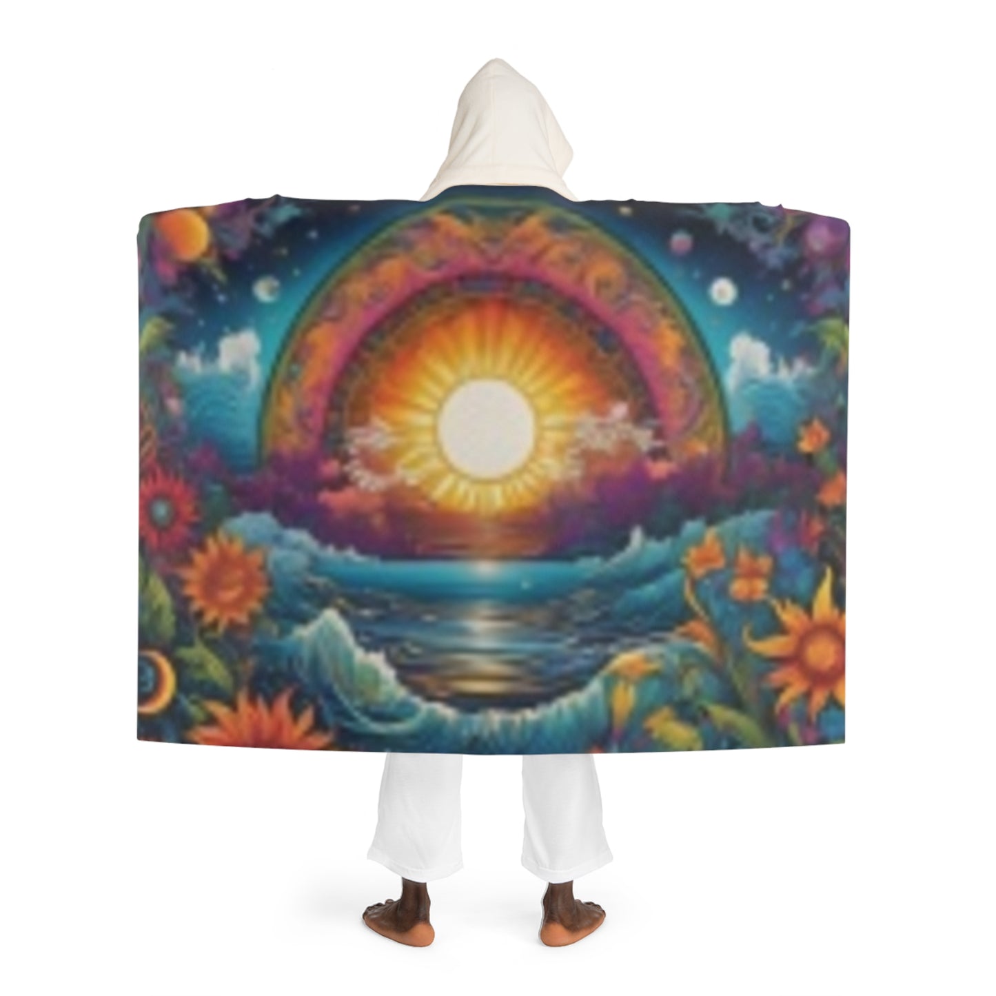 Cosmic Dream Hooded Blanket - Cozy, Warm Fleece, Perfect for Movie Nights, Camping, Pajama Parties, Gifts