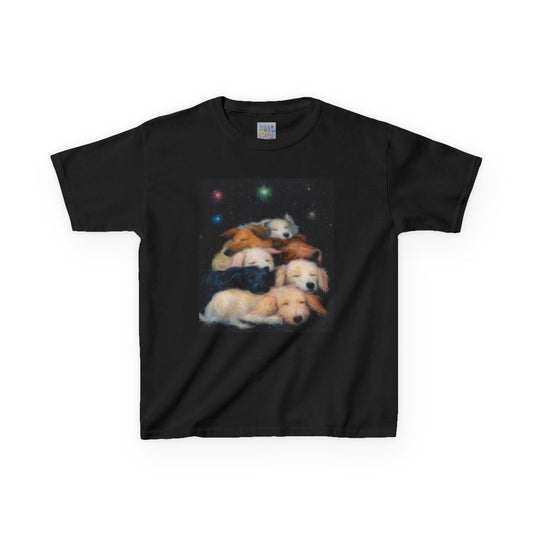 Cute Doggos Kids T-shirt, Comfy Tee for Kids, Dog Lover Gift, Adorable Animal Shirt, Birthday Party Outfit, Sleepy Dog Design