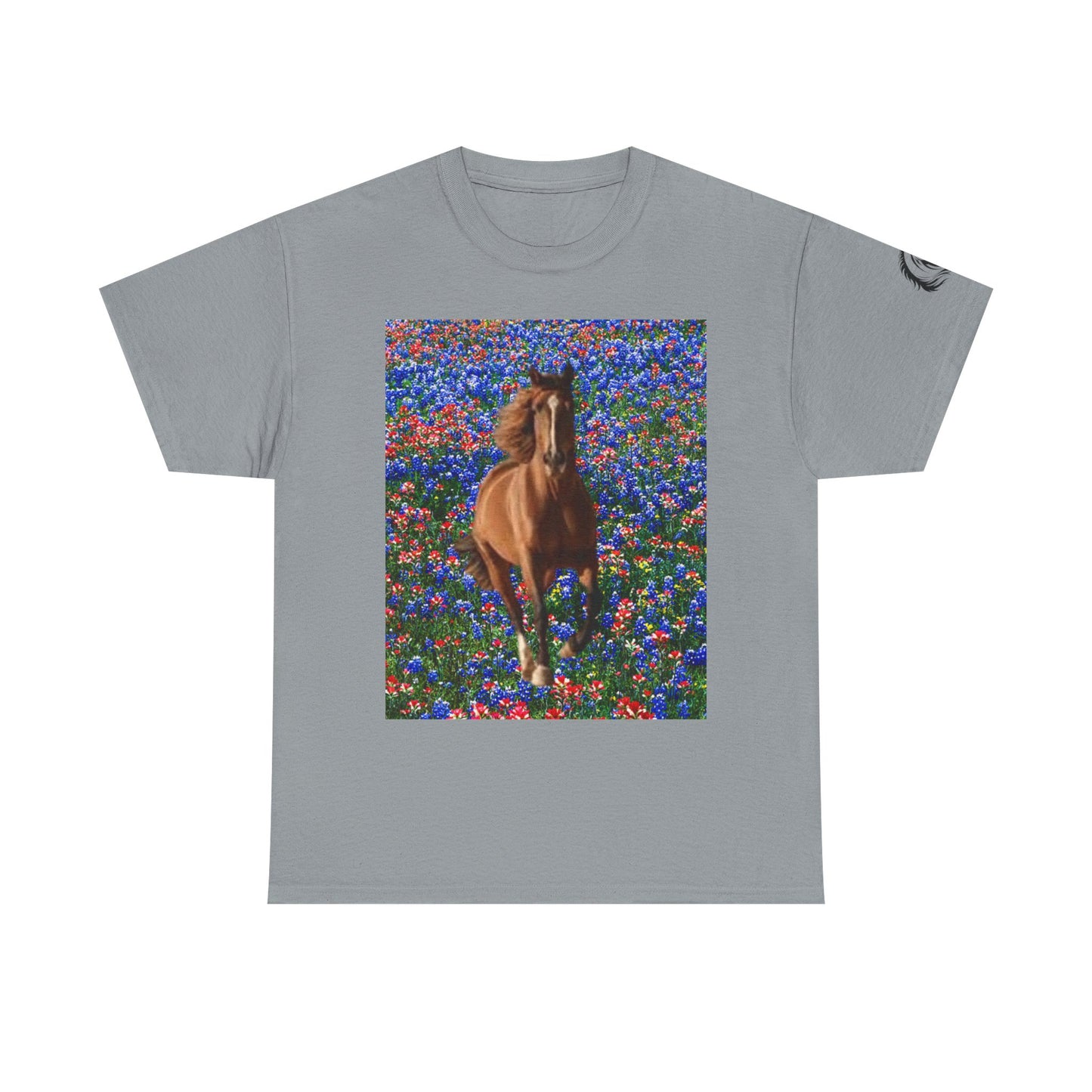 Camiseta unisex de algodón grueso Wild Horse Spirit: camiseta gráfica inspirada en la naturaleza