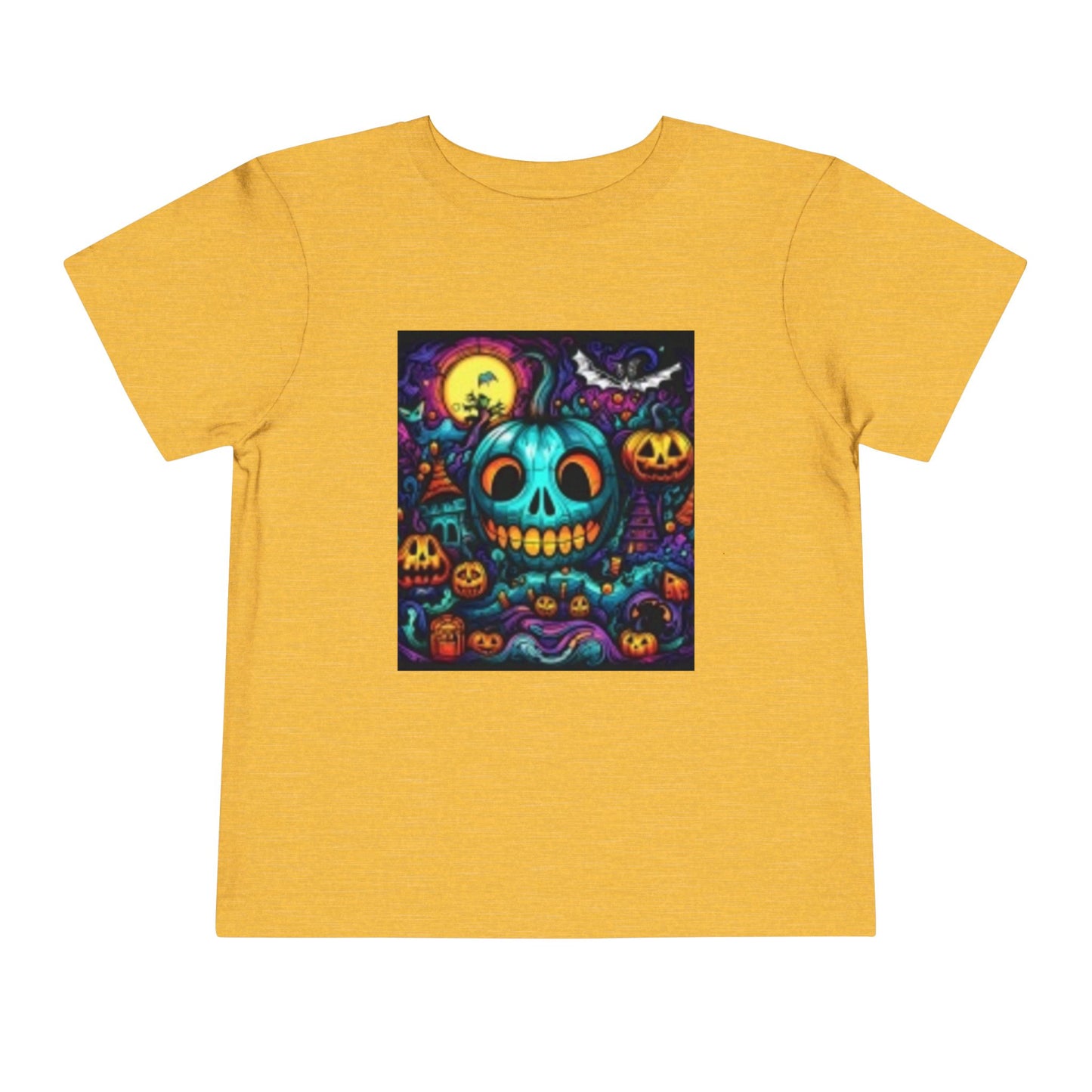 Colorful Pumpkin I'm happy Toddler Short Sleeve T-shirt Fun T-shirt for Halloween!