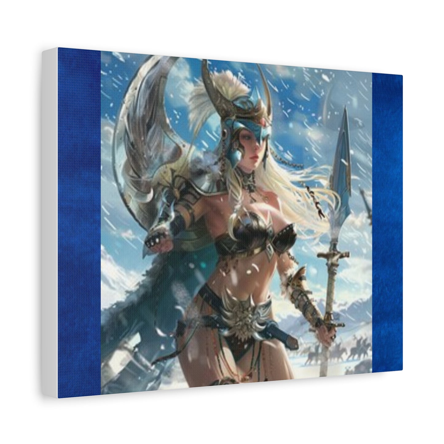 Fantasy Warrior Woman Canvas Art Print, Wall Decor for Gamers, Bold Room Aesthetic, Gift for Art Lovers, Home Office Decoration, Unique Wall Art