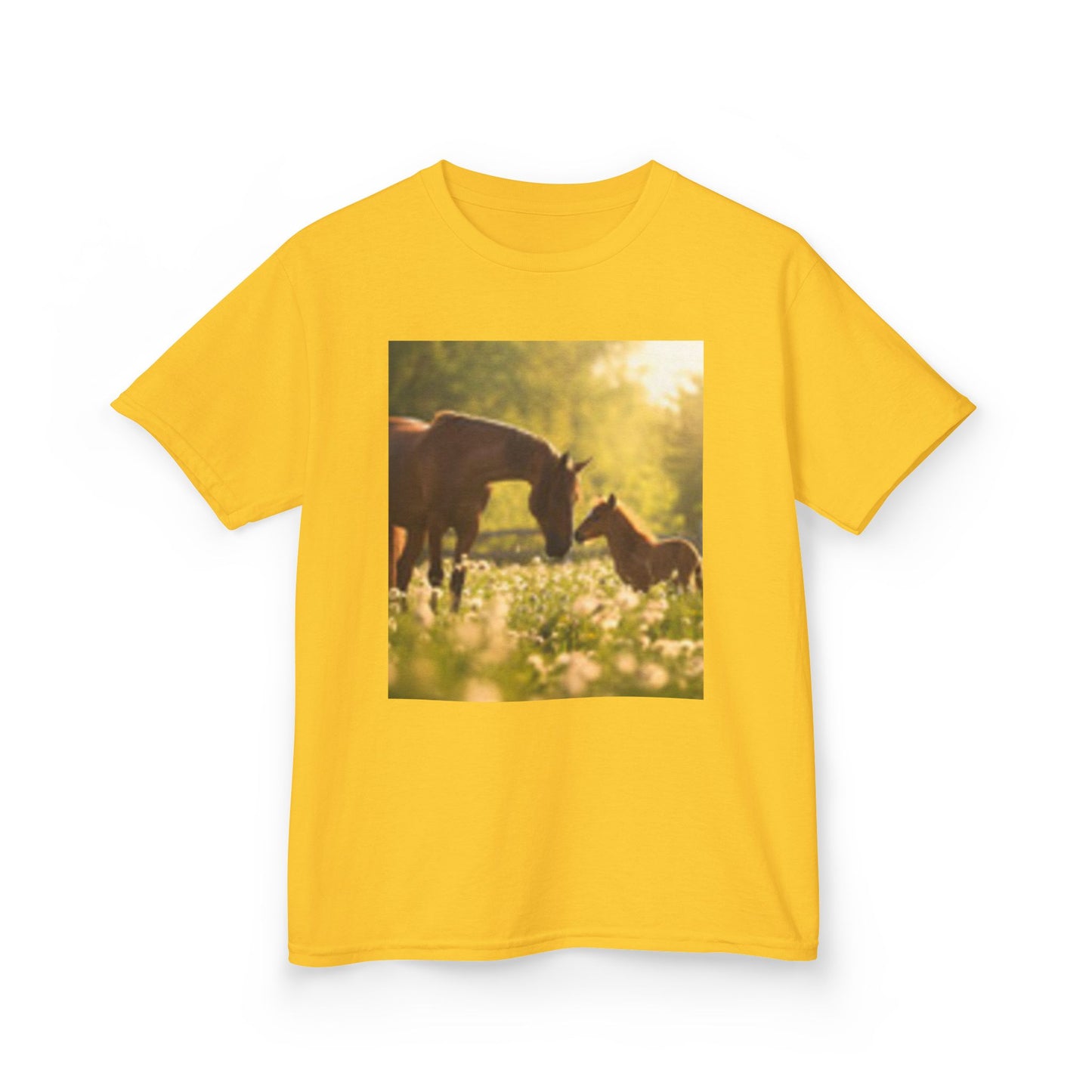 Kids Horse Lover Tee - Adorable Nature Photography for Young Equestrians