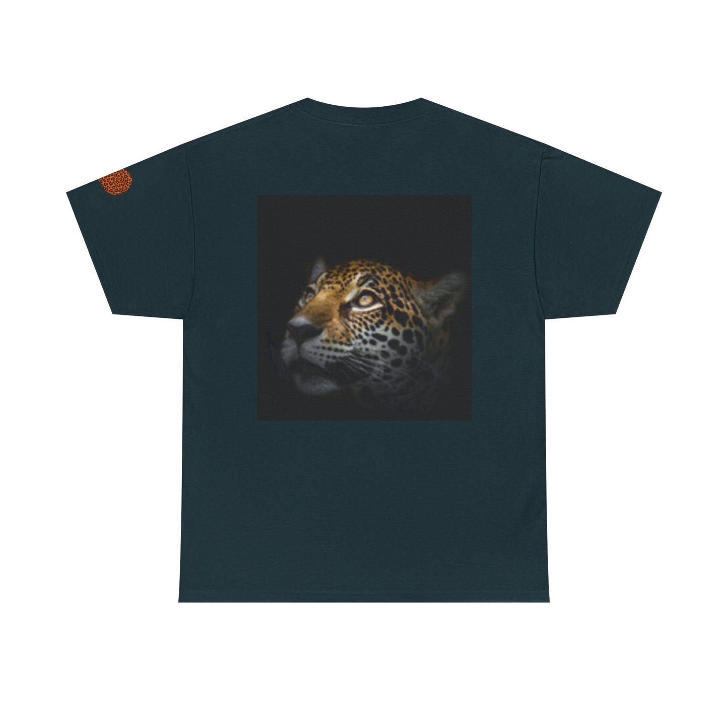 Camiseta unisex de algodón grueso con diseño de leopardo feroz, perfecta para amantes de la vida silvestre. 