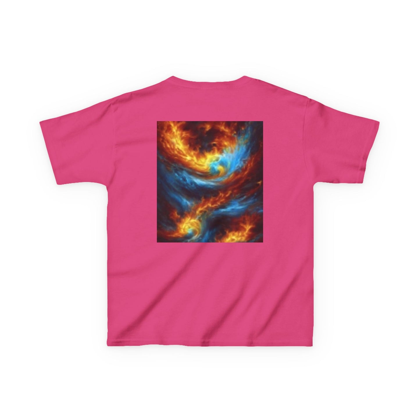 T-shirt enfant dynamique avec motif coloré - Design unique devant et derrière 