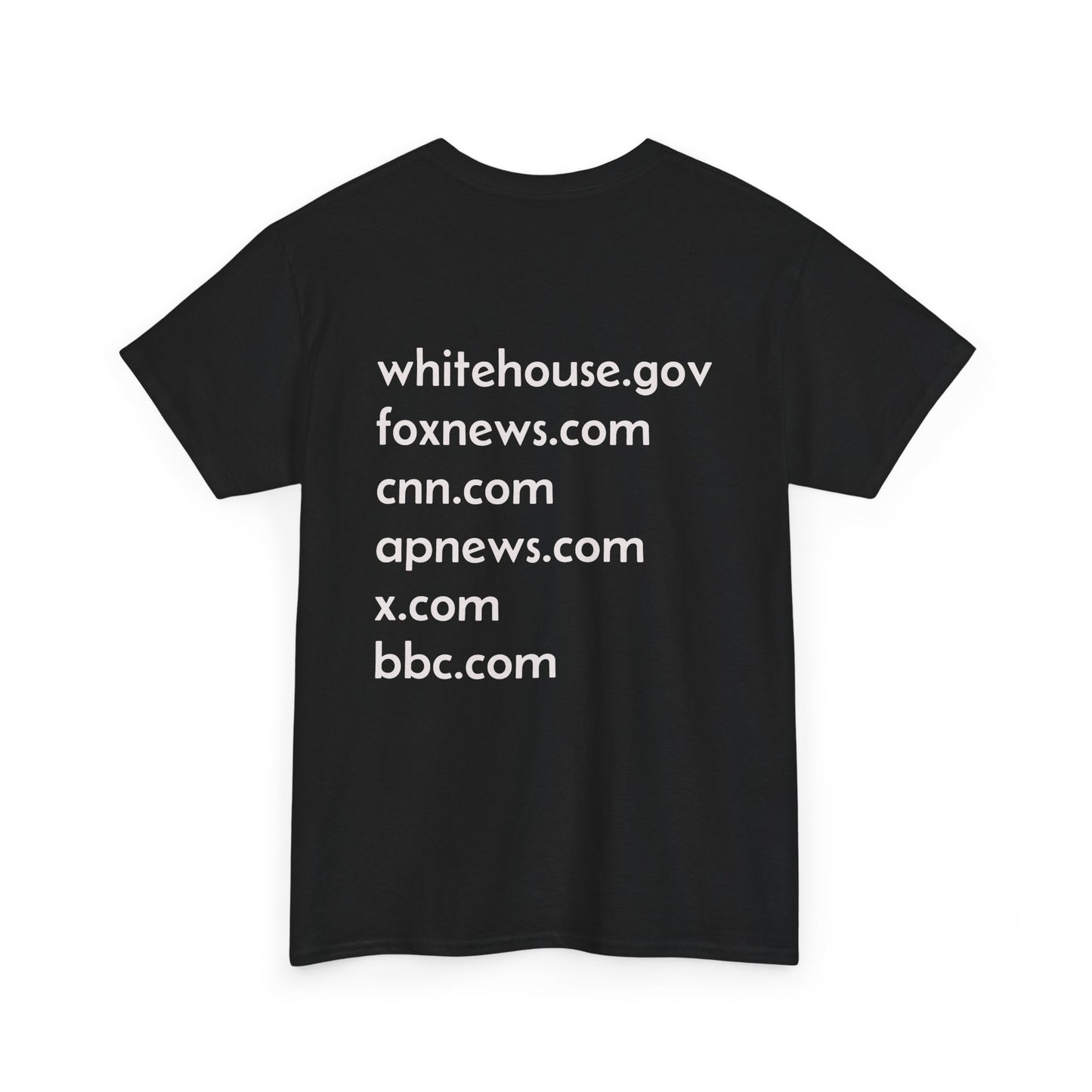 Breaking News T-shirt whitehouse.gov foxnews.com cnn.com