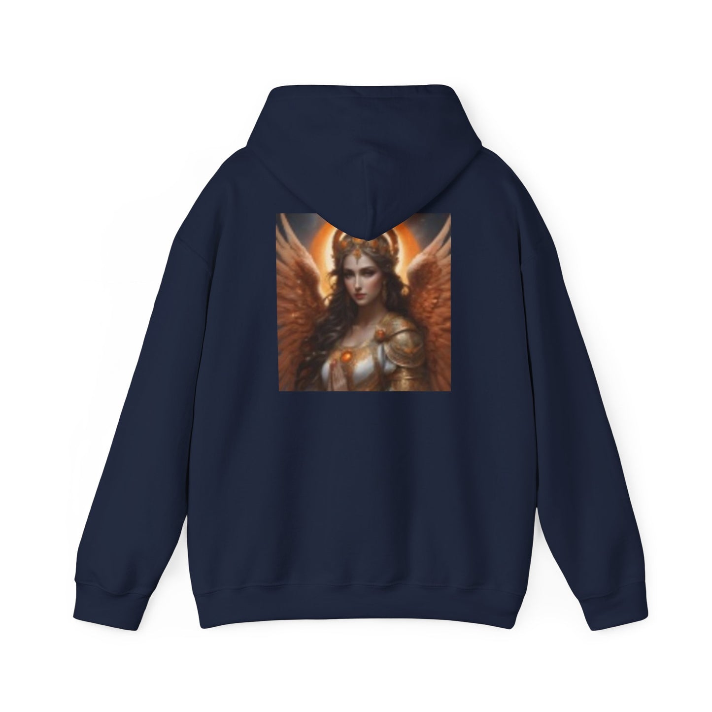 Sudadera unisex con capucha de mezcla pesada™ de fénix y ángel mítico - Moda de fantasía acogedora