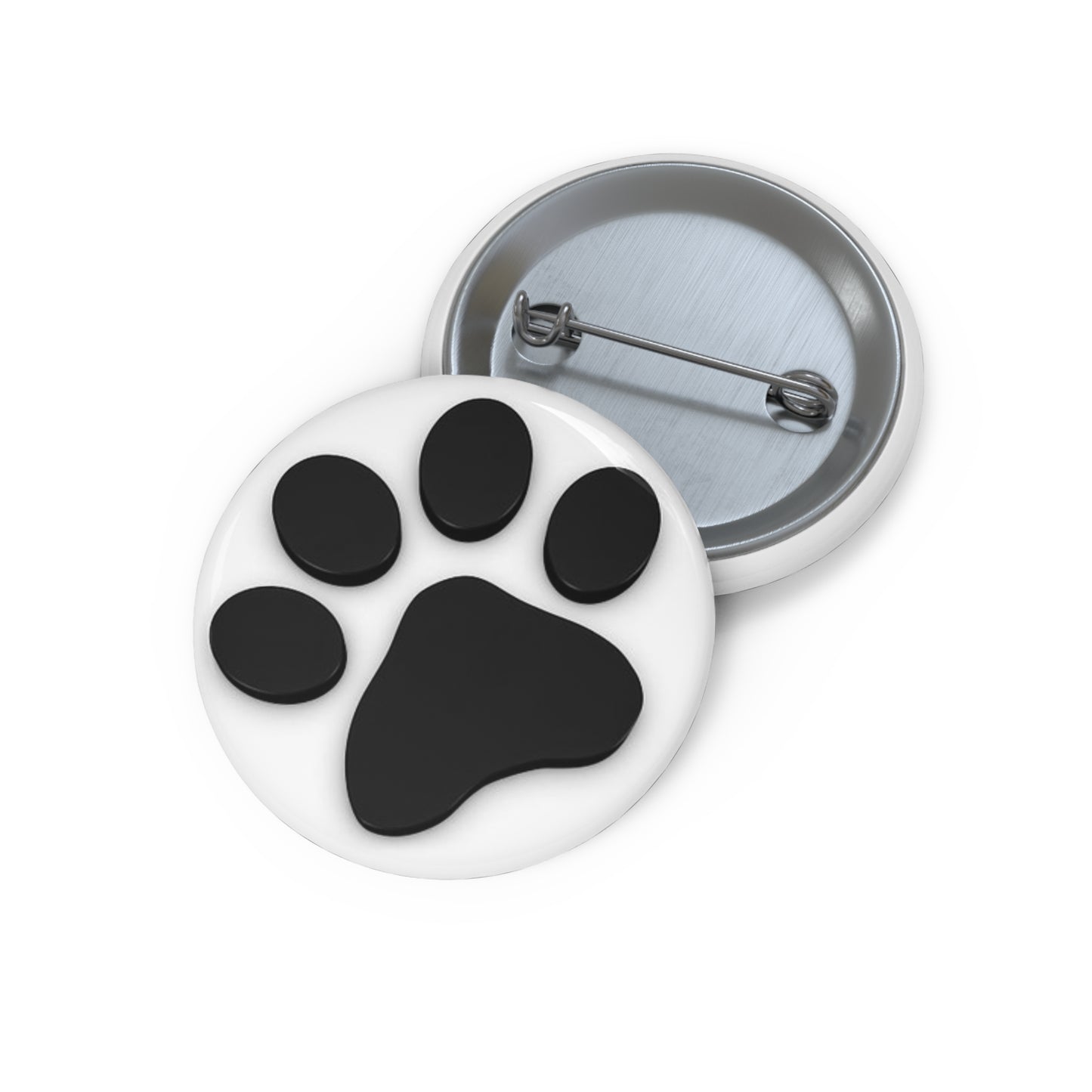 Custom Pin Buttons Dog Print Paw