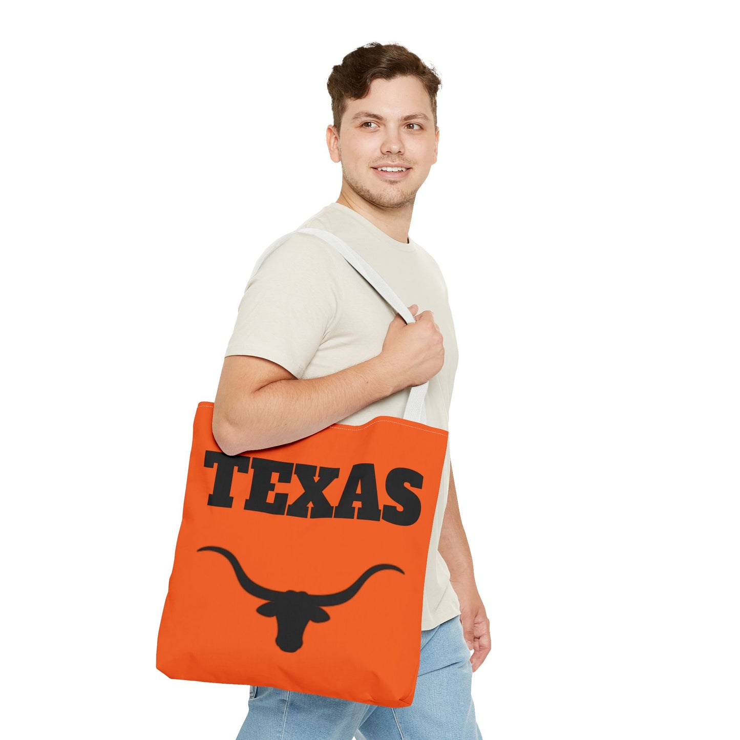 Texas Longhorn Tote Bag - Bold Orange Design for Fans