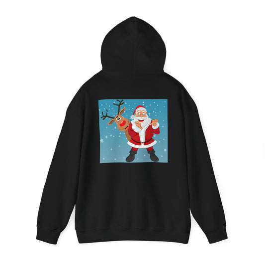 Santa Claus Reindeer Hooded Sweatshirt