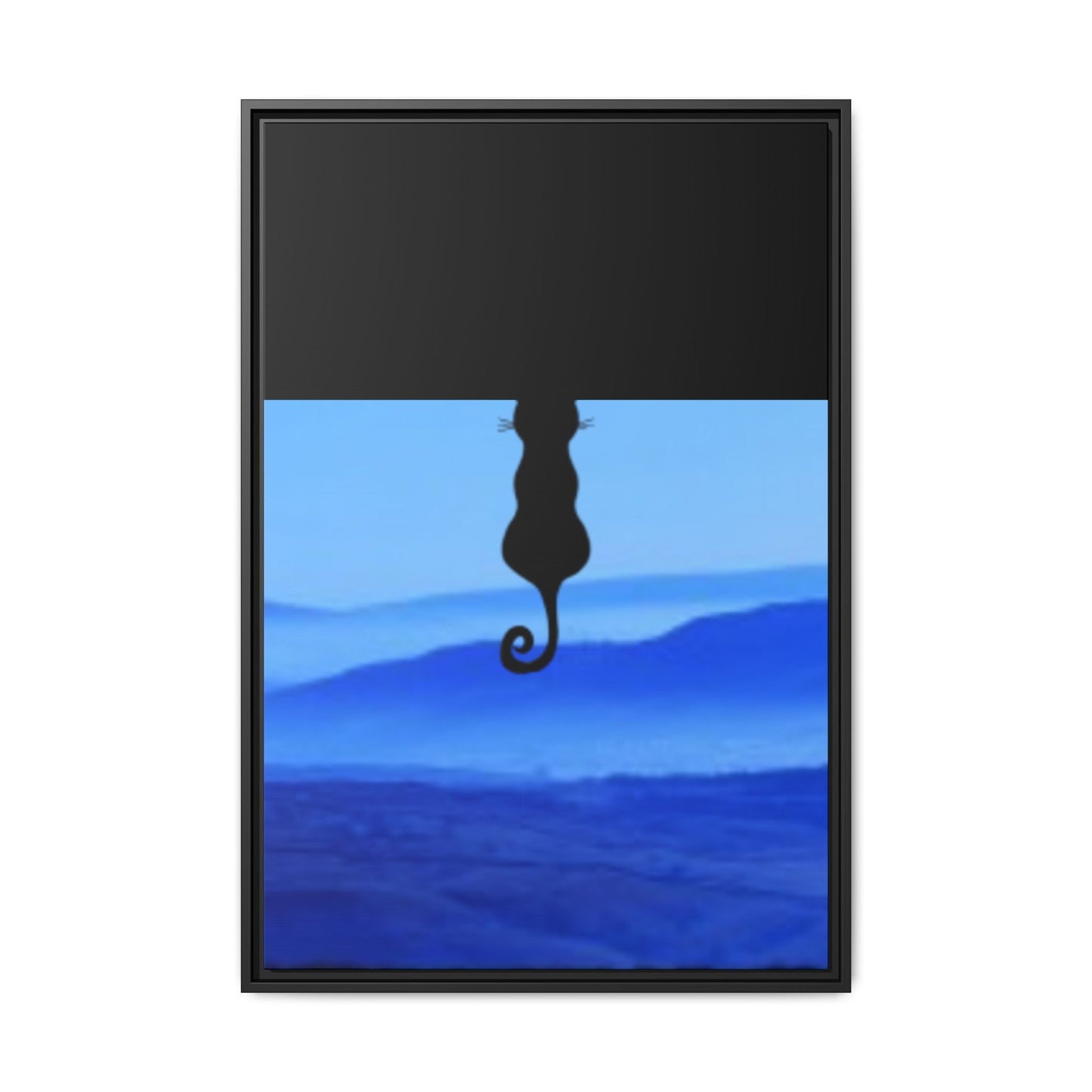 Framed Cat Silhouette Art Print, Wall Decor, Cat Lover Gift, Home Office Art, Pet Memorial