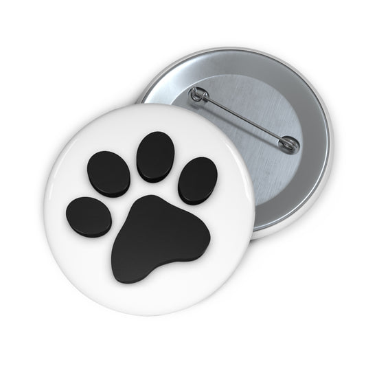 Custom Pin Buttons Dog Print Paw