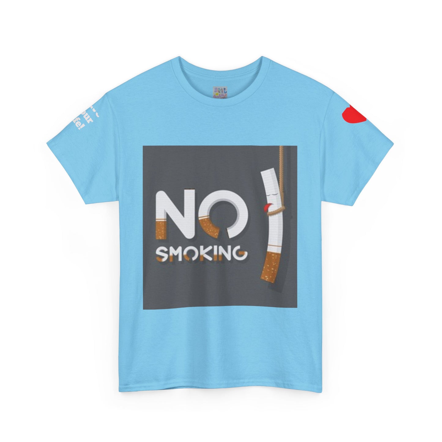 No Smoking Message T-shirt, Unisex Anti-Smoking Tee, Casual Statement Shirt, Gift for Smokers, Awareness Apparel, Health Conscious Clothing