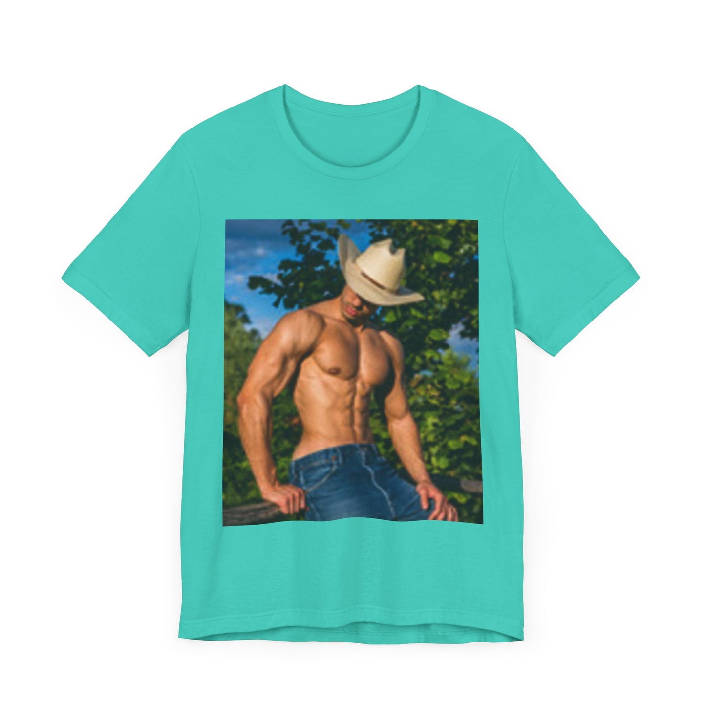 T-shirt femme beau cow-boy musclé LOVE LOVE LOVE! 