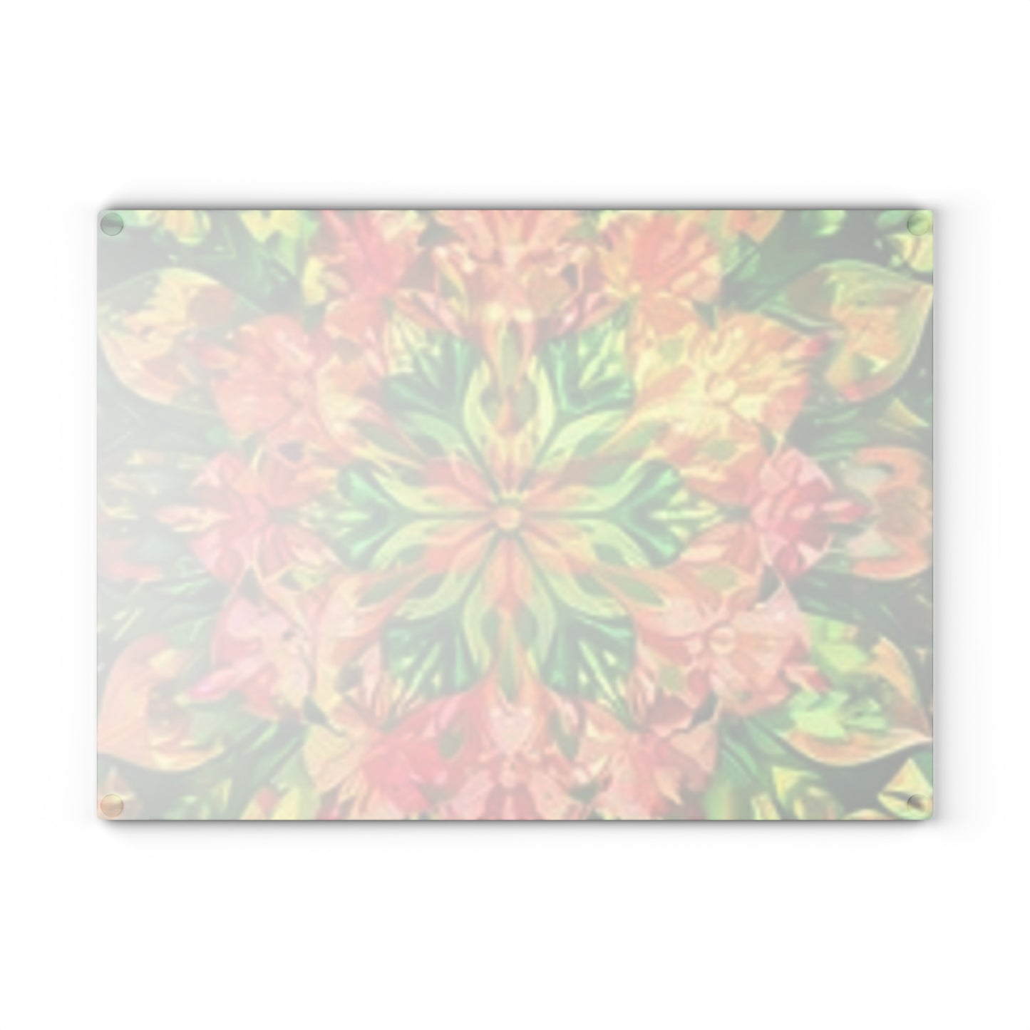Vibrant Floral Glass Cutting Board for Kitchen Decor, Unique Gift for Chefs, Cooking Enthusiasts, Housewarming, Wedding, Mother's Day