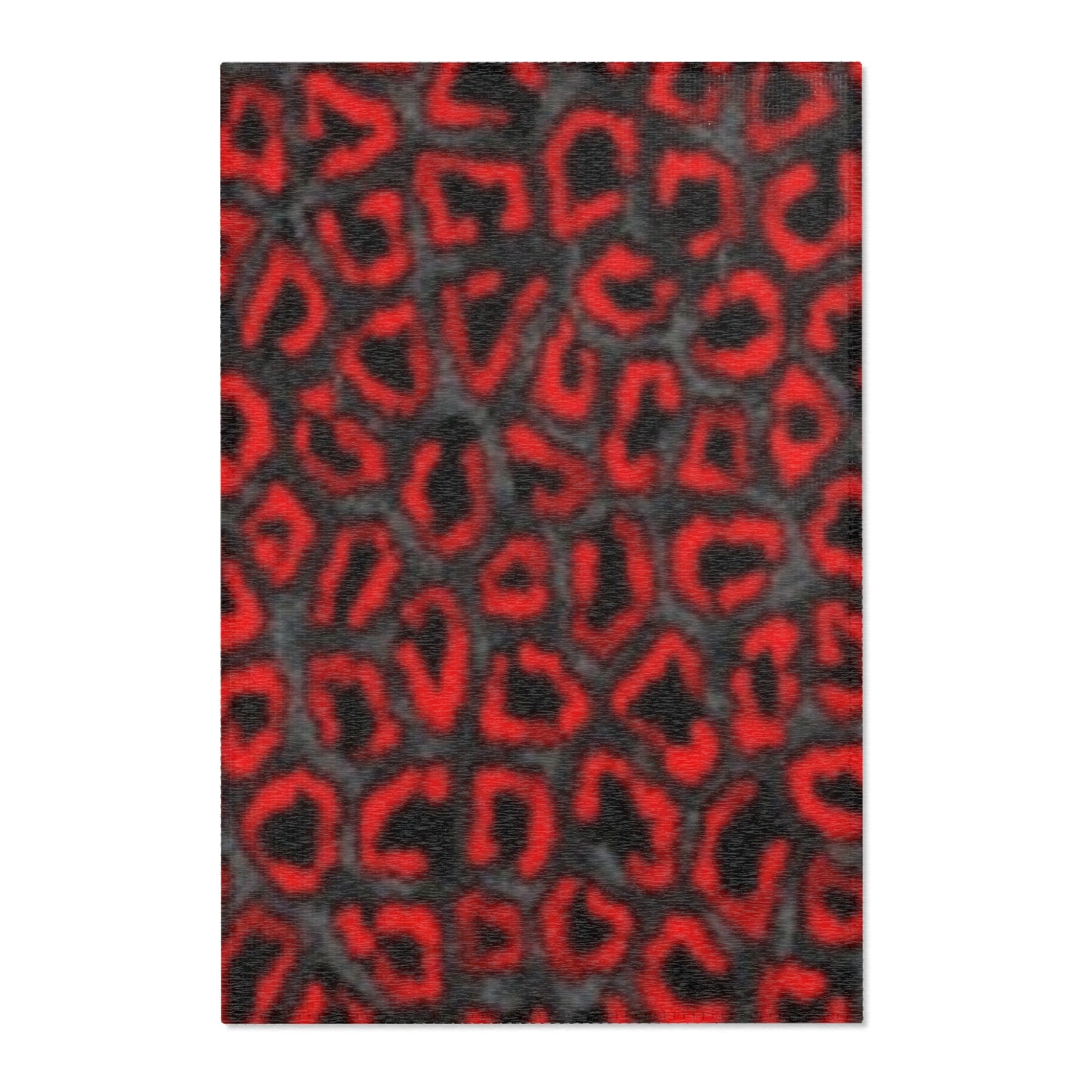 Bold Red Leopard Print Area Rug - Stylish Home Decor