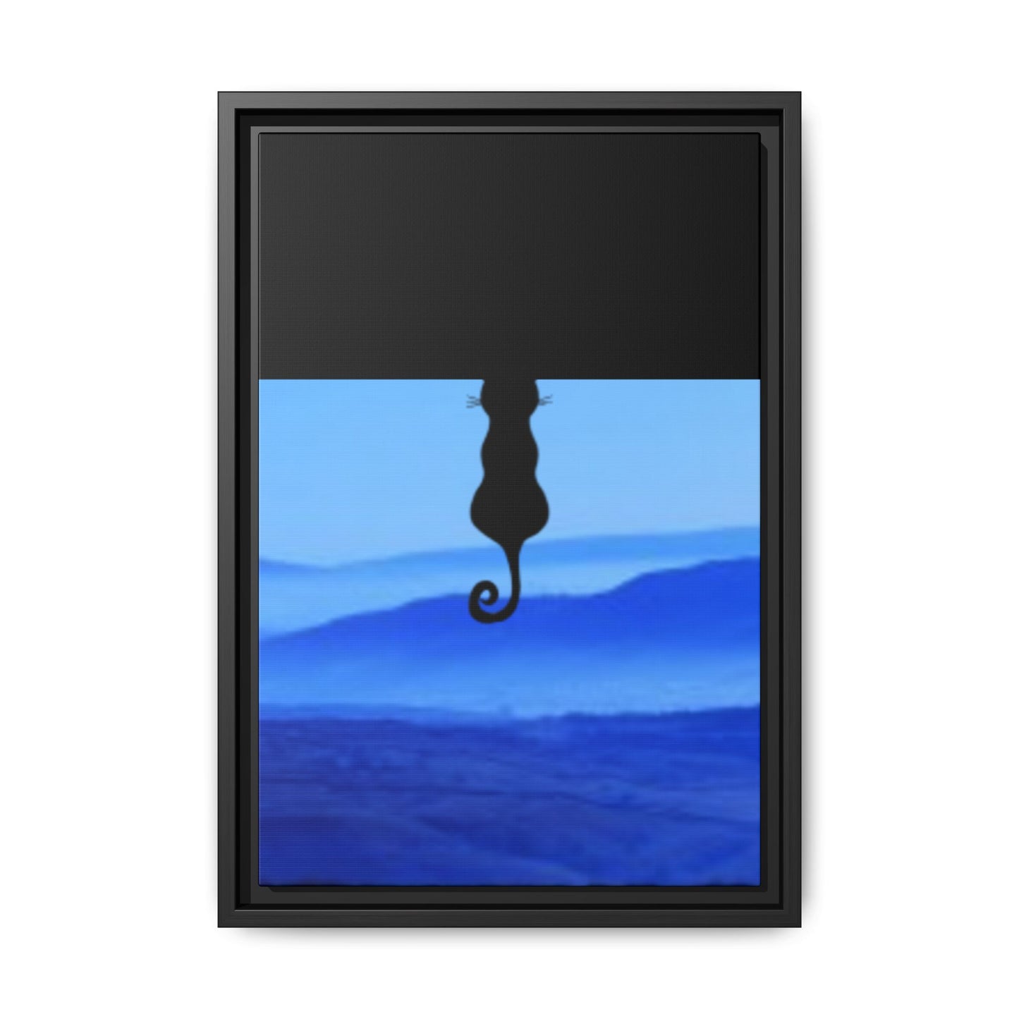 Framed Cat Silhouette Art Print, Wall Decor, Cat Lover Gift, Home Office Art, Pet Memorial