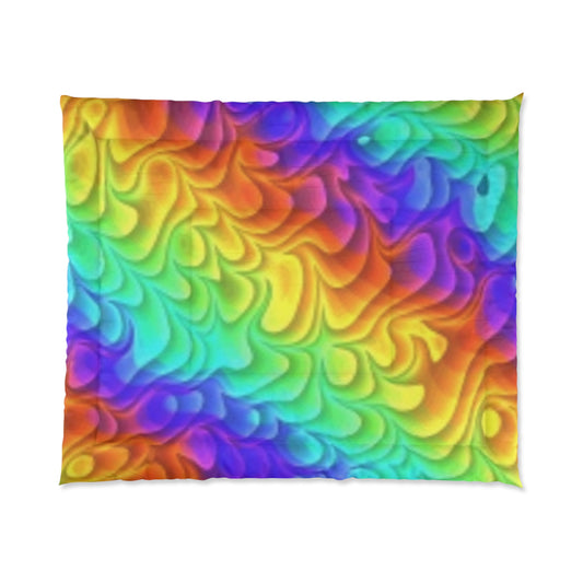 Comforter 104"x 88" Rainbow of Colors Fabulous Birthday Gift!