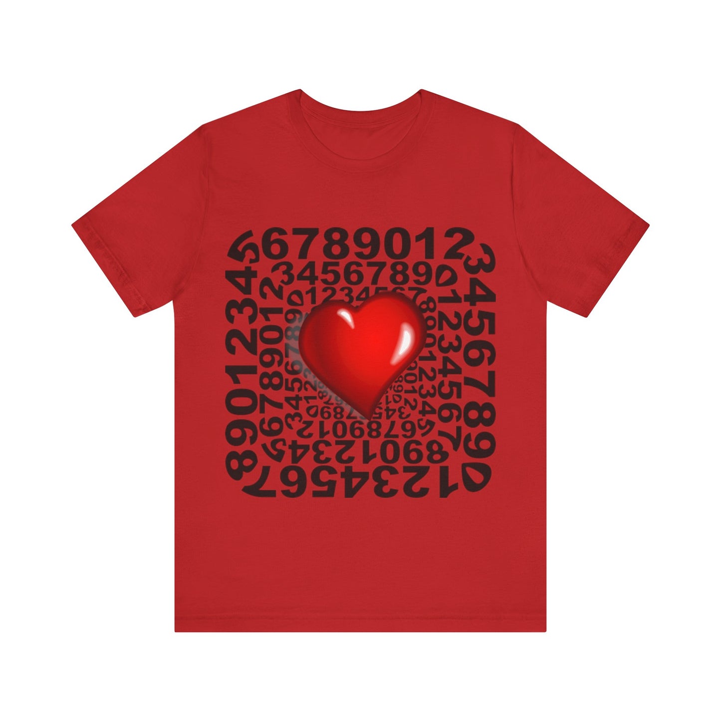 T-shirt Numbers Heart