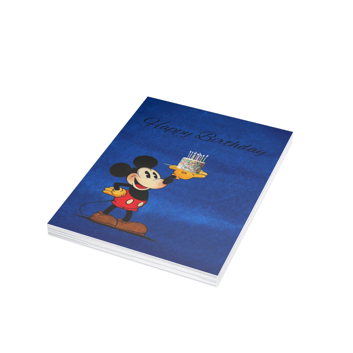Mickey Mouse Birthday Postcard Bundles, Cute Greeting Cards Set, Envelopes Included, Celebrate Special Occasions, Kids Birthday Invitations